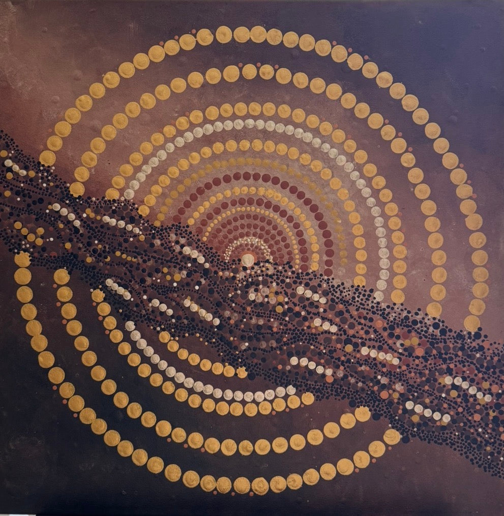 Detail van The Rings of Asteria, origineel schilderij van Flora&Florana