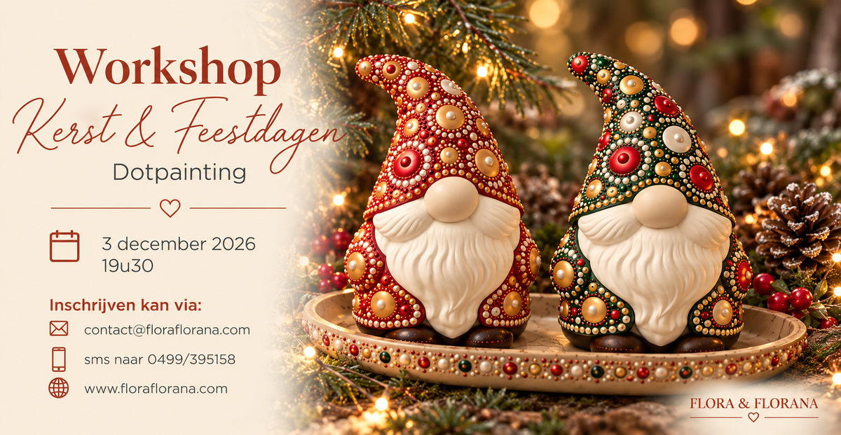 Workshop Kerst & Feestdagen – Dotpainting ✨